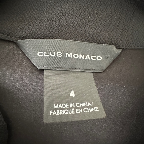 Club Monaco Raelee Sleeveless V-Neck Peplum Dress Black Size 4 - Picture 5 of 11